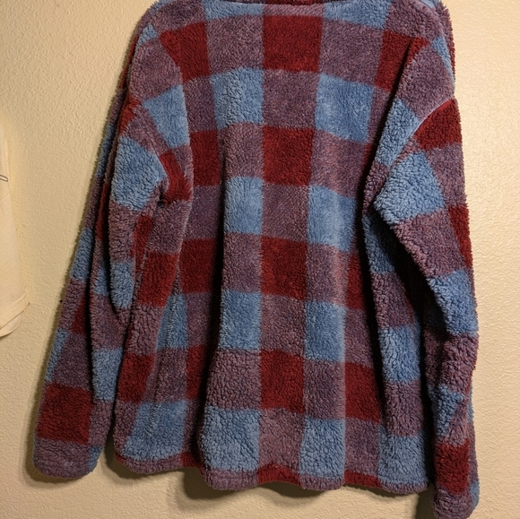 Eddie Bauer Cozy Checkered Fleece Pullover Size Xl Pre-owned - Picture 5 of 6